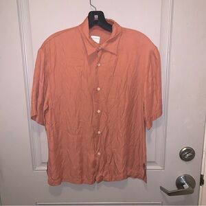 Sandro Paris Men’s Orange Button Down Size Small